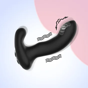 Remote Control Vibrating Prostate Massager for Men Rolling Anal Plug Male Vibrator Sex Toys Gay Butt Plug Prostata Stimulator 2