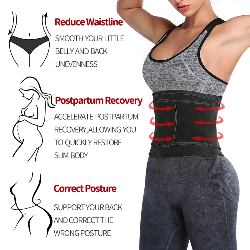Women Waist Trainer Belly Slimming Sheath Sauna Sweat Trimmer Belt Tummy Control Shapewear Slimmer Sauna Sweat Workout Corset