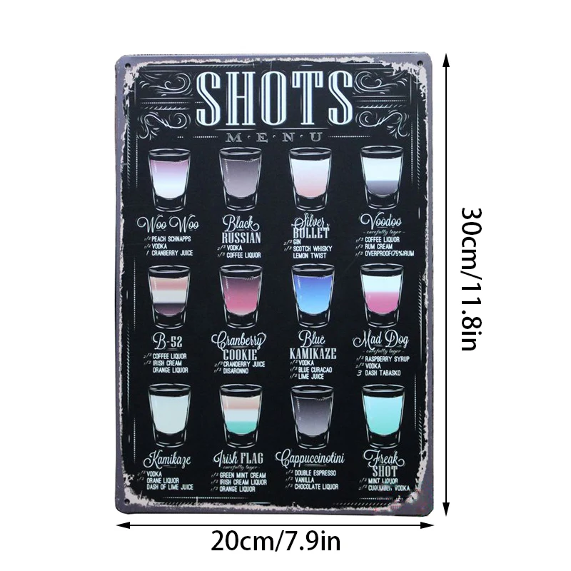 Популярные Классические вина рецепта пива металлической вывески Ретро