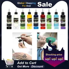 Красочные Временные татуировки пигмент для временных татуировок аэрографом чернила натуральные безопасные растительные пигменты для Спрей ручка краска для тела