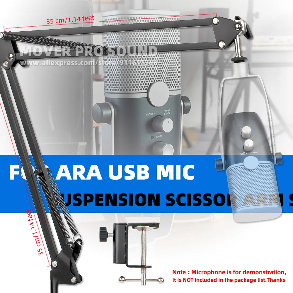 

Desktop Suspension Microphone Stand Scissor Boom Arm For AKG Ara USB Recording Mic Desk Top Mount Holder Cantilever Bracket