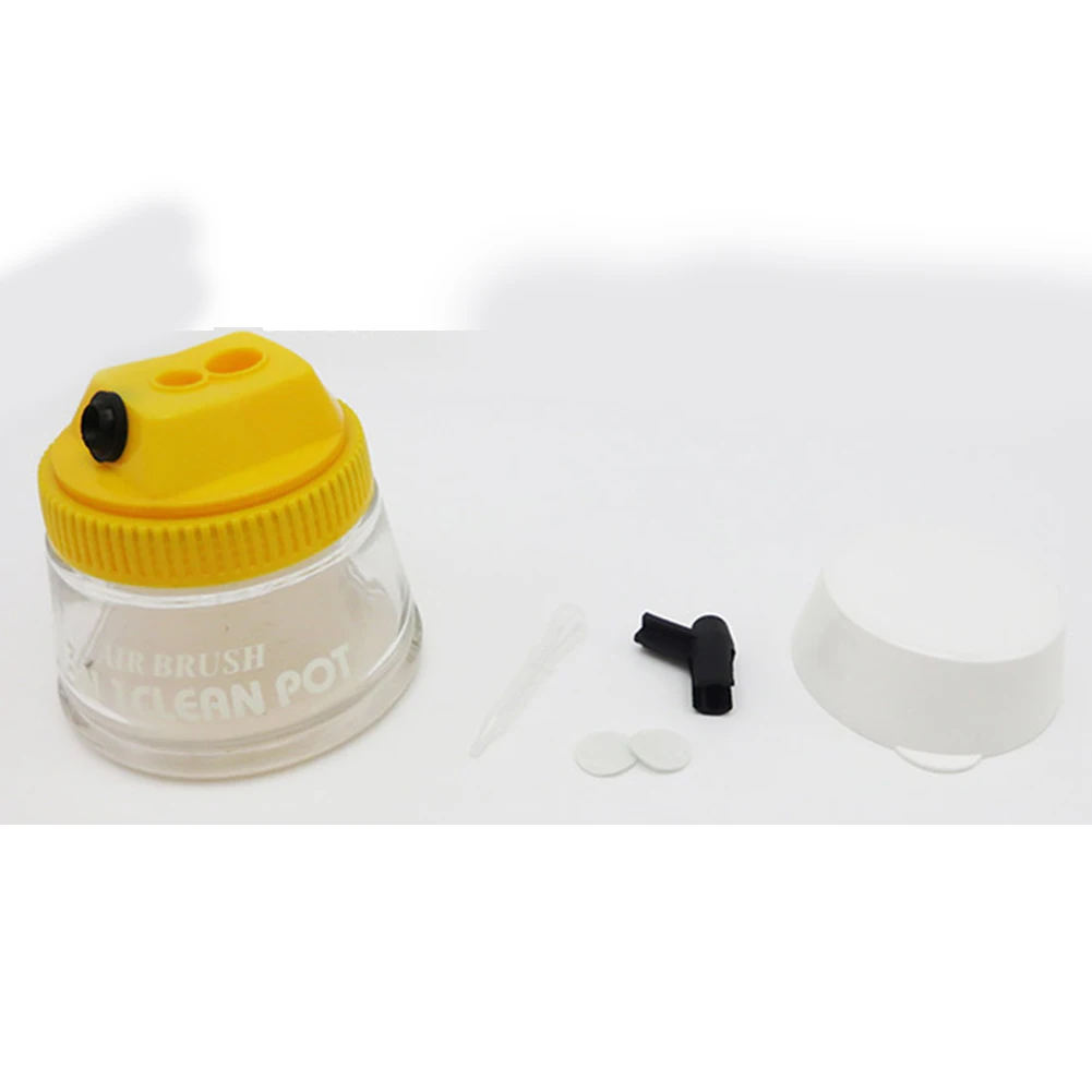 Strong Glass Pen Spray Gun Holder Cleaner Airbrush Repair Tool Filter Cleaning Pot Bottles Station Jar Paint Stabilizer
