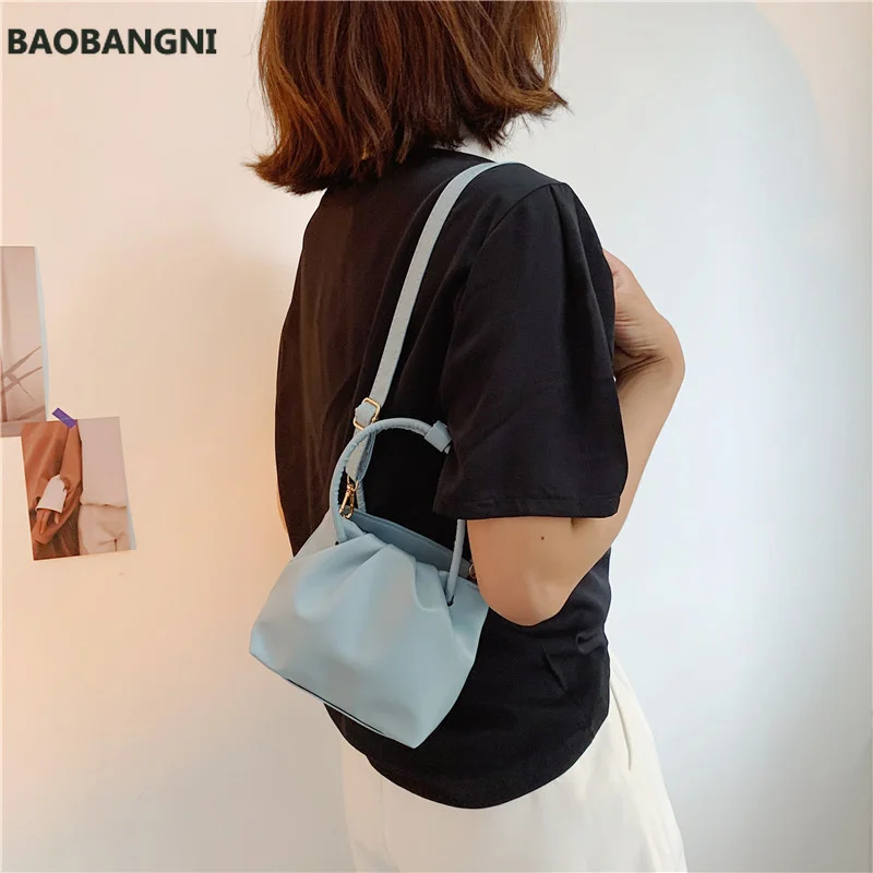 

Temperament Women Bags Handbags Summer New Crossbody Bag Simple Fashion Fold One Shoulder Handbag Slung Bucket Bag