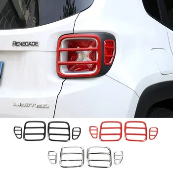 

Taillight Guards Rear Light Covers for Jeep Renegade 2015 Aluminum Alloy Silver Red Car Accessories for Jeep Renegade 2016