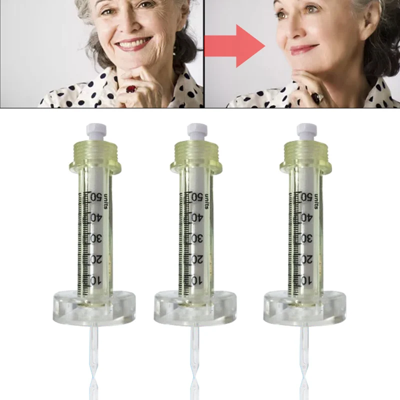 100pcs 0.5ml Non-surgical Sterile Hyaluron Ampoule Head Syringe For Hyaluronic Acid Pen Atomizer Anti Wrinkle Lip Filler Syringe