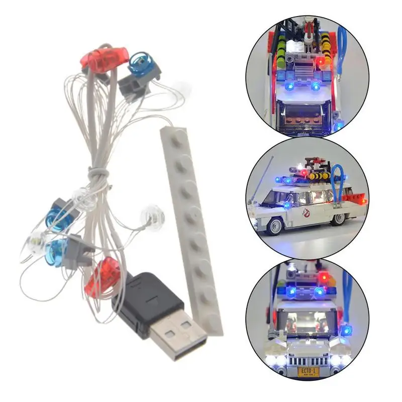 led light up kit para lego ghostbusters jogo do carro incluem para lego tijolos não