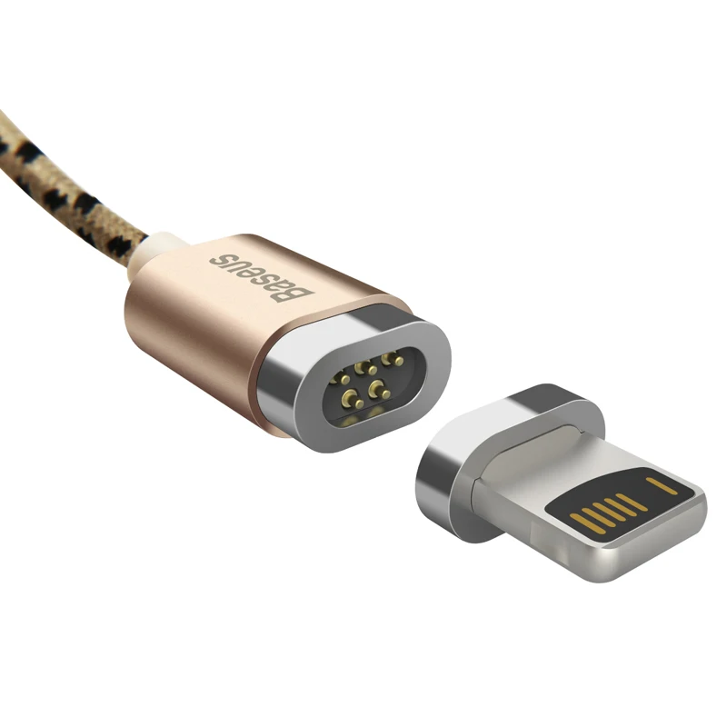 Baseus для магнитного lightning usb кабель для зарядки с адаптером для iPhone xs max xr 8 7 6s plus 5s 11 apple ipad pro быстрое зарядное устройство 8pin - Цвет: IP cable 1m Glod