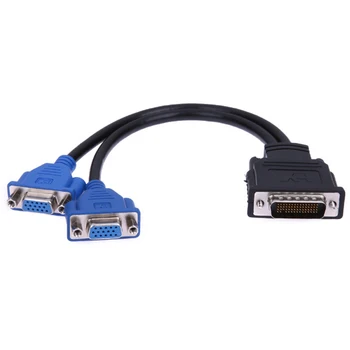 

59Pin To Dual 15Pin Video Y Splitter VGA Cable Accessories Data Plug DVI Graphics Card Electric Male Female Adapter Converter