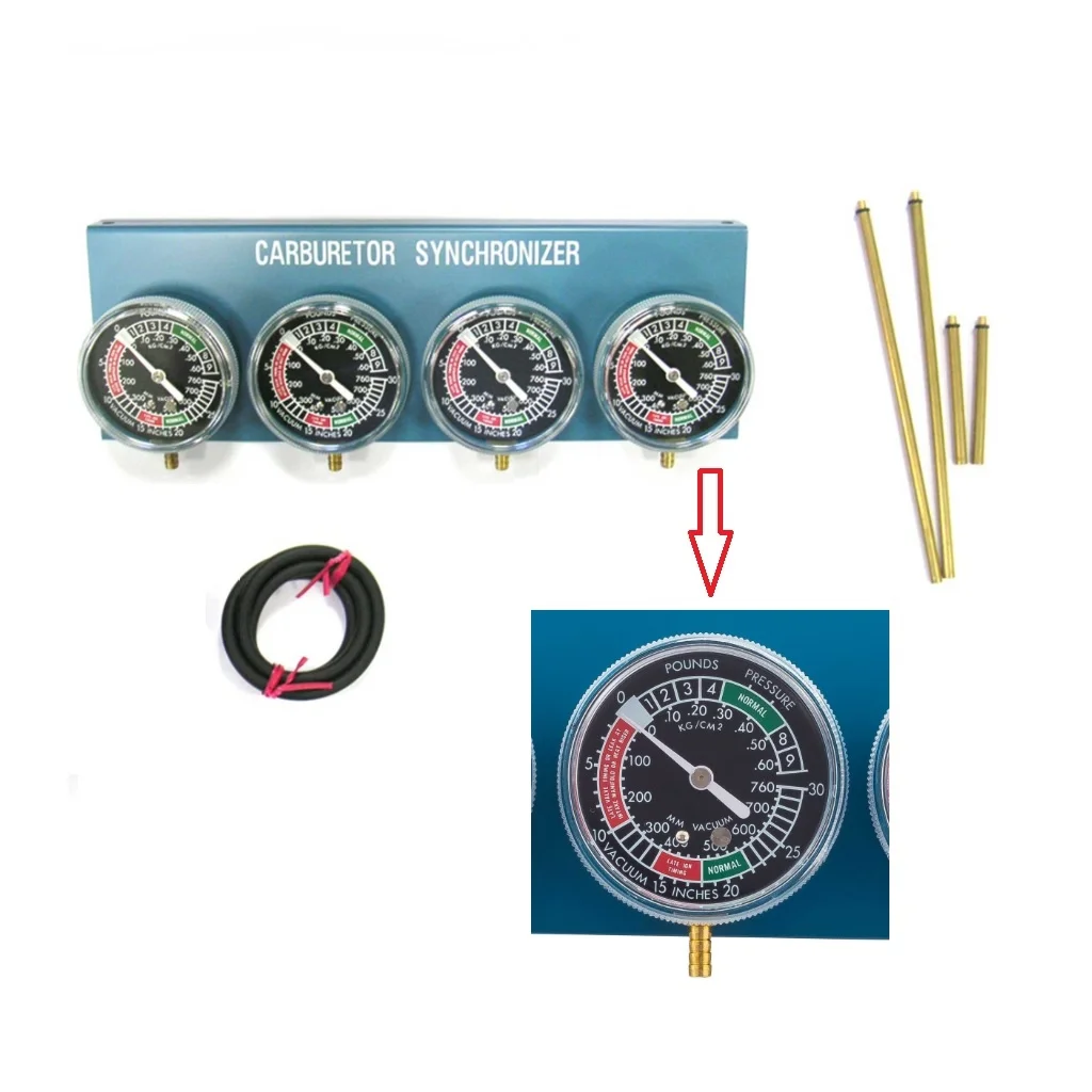 4Set Motorcycle Carb Carburetor Vacuum Gauge Synchronizer Balancer