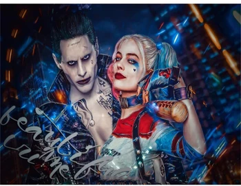 

JMINE Div 5D Clowns joker Harley Quinn Full Diamond Painting cross stitch kits art High Quality Cartoon 3D paint by diamonds