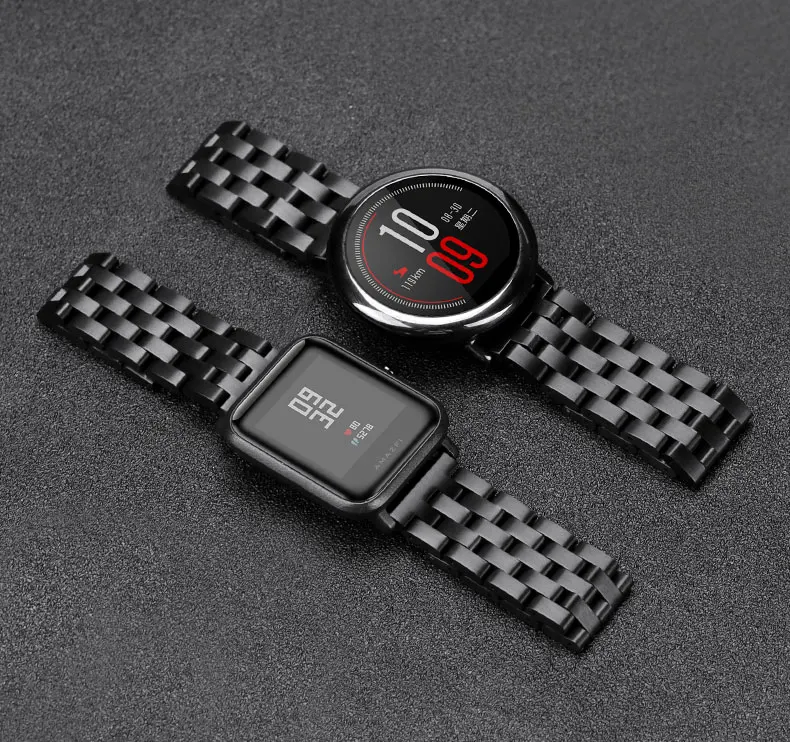 20mm 22mm For Samsung Galaxy 3 Watch 46mm S3 active 2 Metal Stainless Steel band for Amazfit GTR  Strap Amazfit Bip Huawei GT