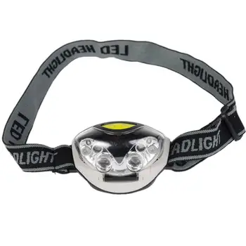 

Long Lasting Black + White 6 LED Accessories Torch Cat'S Eye Lamp Head Light Tools Hiking Headlamp Fishing Camping Brightin