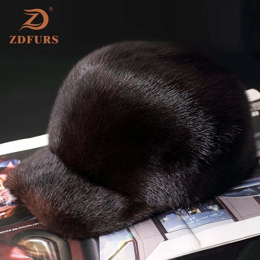 ZDFURS * норки норковые шапки неотъемлемой кожи меховые шапки норки норковая шапка мужская Бейсбол Кепки шляпа фуражке Рыцарь