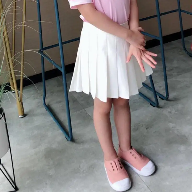 Children Skirts School Uniform Pleated Solid