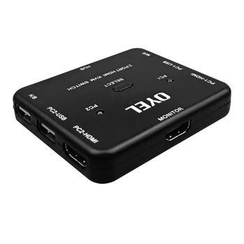 

Home Converter HDMI Switch Laptop Plug And Play High Speed 2 Ports Splitter Stable For Scanner Bi Direction Ultra HD Universal