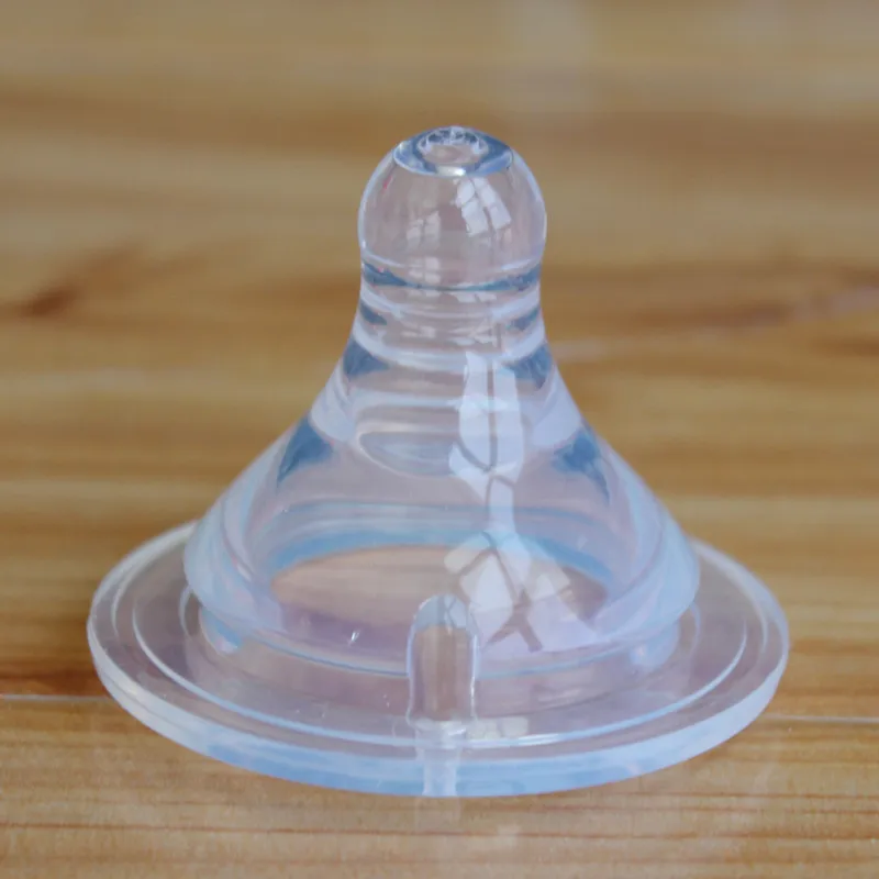 

New Baby Infant Silicone Wide-Mouth Nipple Round Cross Hole Breast Milk Feeling Nipple 1 PCS Factory Price