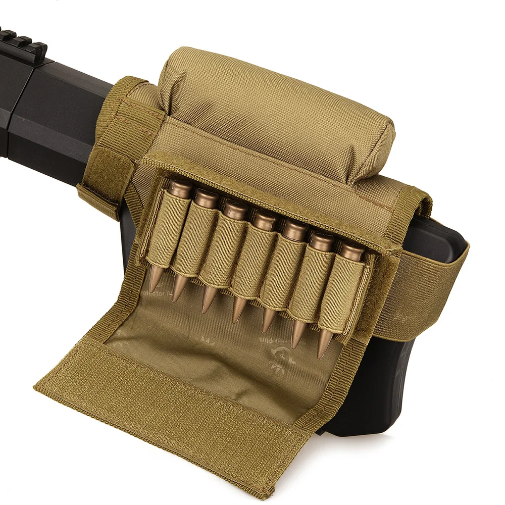 Tactical Rifle Gun Buttstock Cheek Rest W Munitions Pochette Support Pour .308 .300 Winmag 