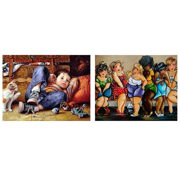 

5D Diy Full Square Diamond Painting"Fat Lady" & Diamond Painting Full Square Portrait Diamond Embroidery Nature