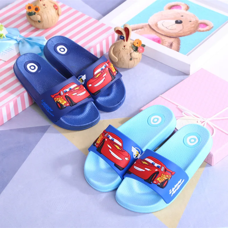 

Cartoon Doll Head Three-dimensional Bear Rabbit Cute Men And Women Baby Children's Slippers Non-slip Soft Bottom Children's Sand
