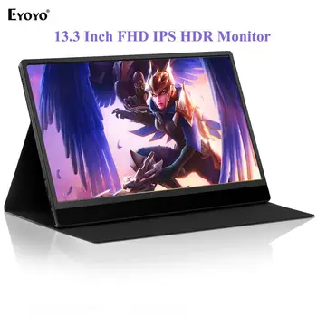 

Eyoyo EM13R 13.3" IPS HDR Portable Gaming Monitor HDMI Type USB C LCD Screen FHD 1080P Display for Laptop Phone Xbox Switch PS4