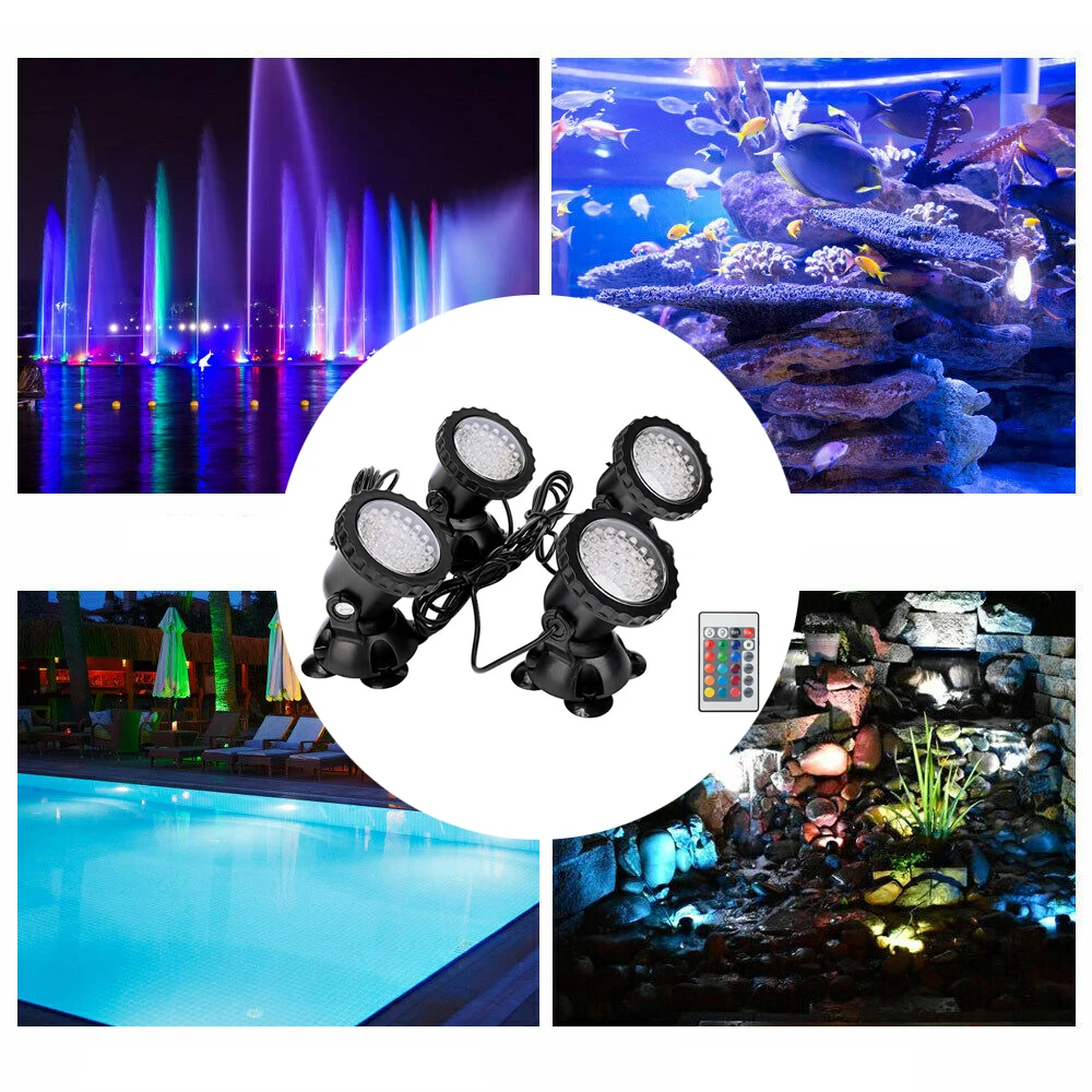 Led Underwater Lights Rgb Aquarium 36 Led Spotlight Led Fish Tank Light