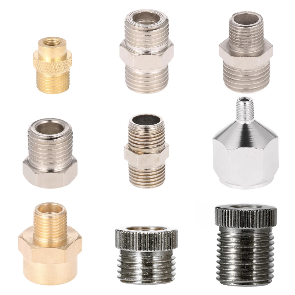Professional 9pcs Airbrush Adaptor Kit Fitting Connector Set For Compressor& Airbrush Hose Convert Plug