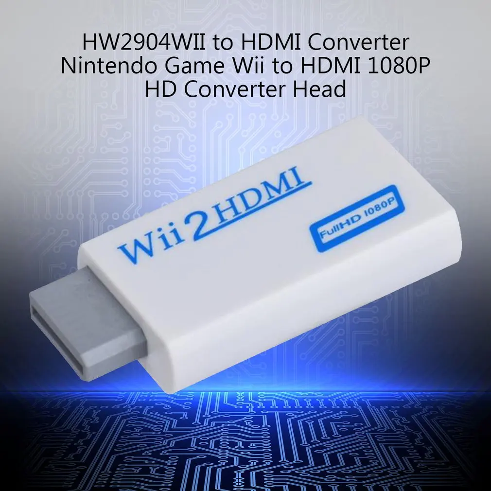 Высококачественный Full HD HDMI 1080P конвертер адаптер с 3,5 мм аудио выход для wii 2 белый дропшиппинг