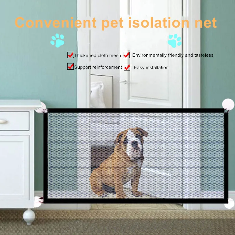 Dog Gate Ingenious Mesh Dog Fence For Indoor And Outdoor Safe Pet Dog
