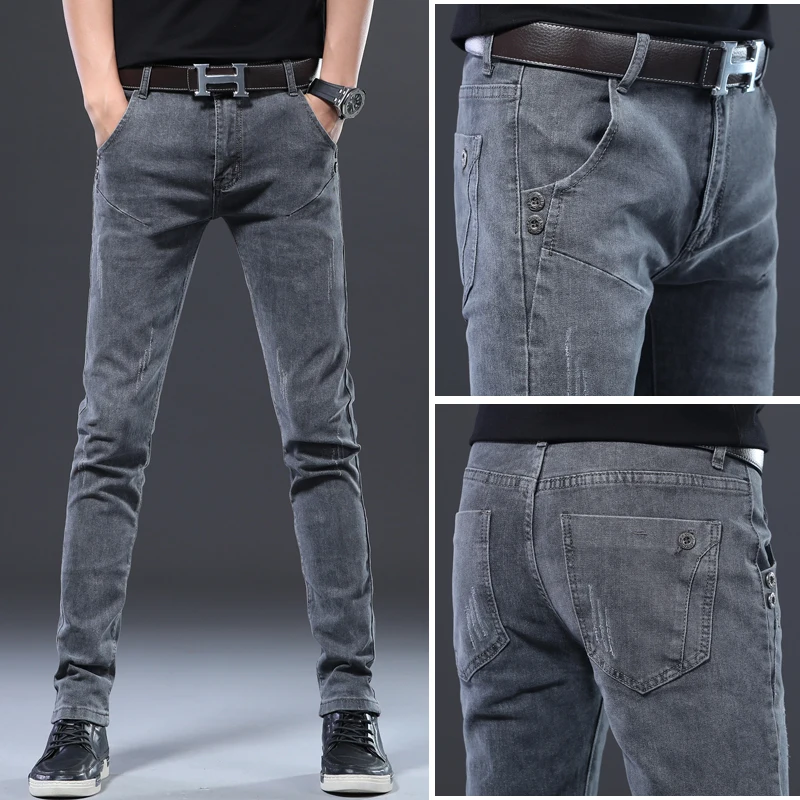 big size 2019 winter new plus size men's casual jeans brand clothing large size stretch denim jeans male gray slim feet pants big size 2019 winter new plus size men's casual jeans brand clothing large size stretch denim jeans male gray slim feet pants