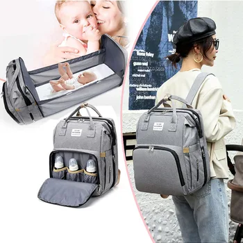 

Diaper Bag Bed Backpack For Mom Maternity Bag For Stroller Nappy Bag Large Capacity Nursing Bag for Baby Care wet diaper bag