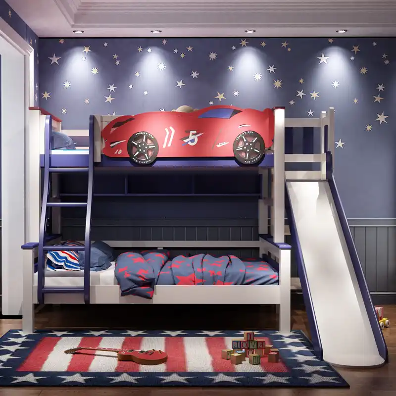 car bunk bed with slide