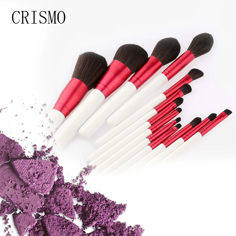 CRISMO 13 Pcs Set Makeup Brush Kit Soft Synthetic Head Brush For Powder Foundation Brush Set 5