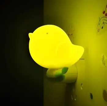 

Led light-controlled induction plug-in bed head energy-saving night light