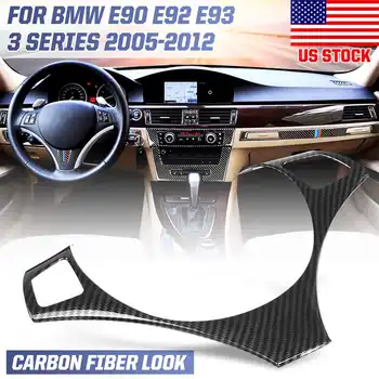 

Carbon Fiber Style Car Interior Steering Wheel Decoration Strip Frame Cover Trim Sticker For BMW 3 Series E90 E92 E93 2005-2012