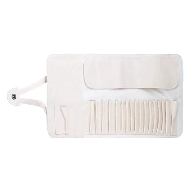

Superior Quality Professional 24 Pockets Leather Cosmetic Makeup Brushes Pouch Bag Foldable Storage Container Organizer Holder