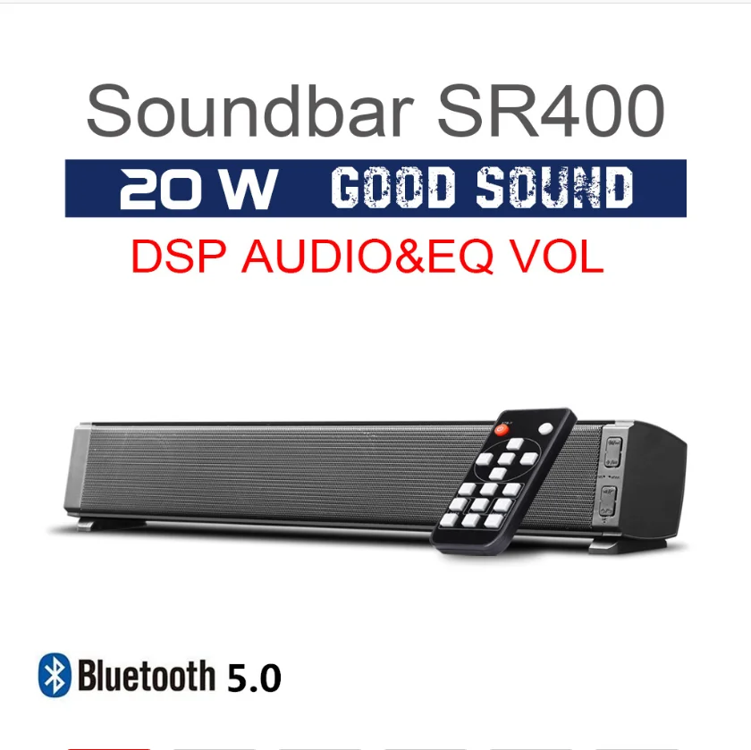 

20W Computer Bluetooth Speakers Wireless Sound Box for PC Laptop Phone Tablet Portable Mini Soundbar with Remote Control for PC