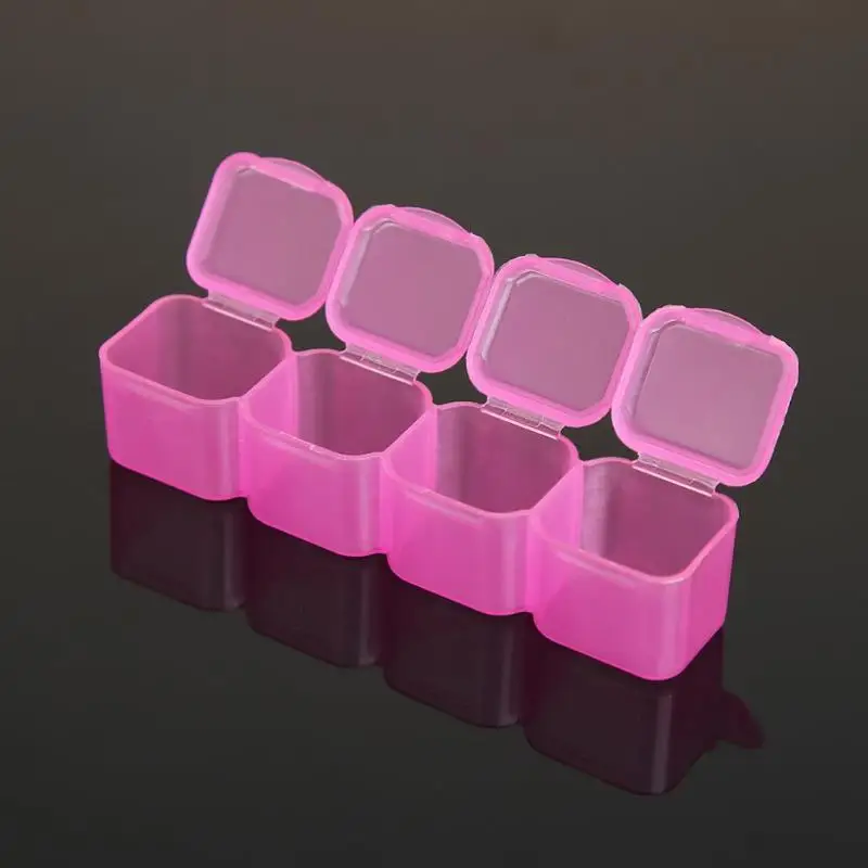 1 шт. 28 сетки шкатулка Кристалл бриллиантовой вышивки бисера ящик-органайзер для хранения розово-красный пластик ручной работы аксессуары для хранения