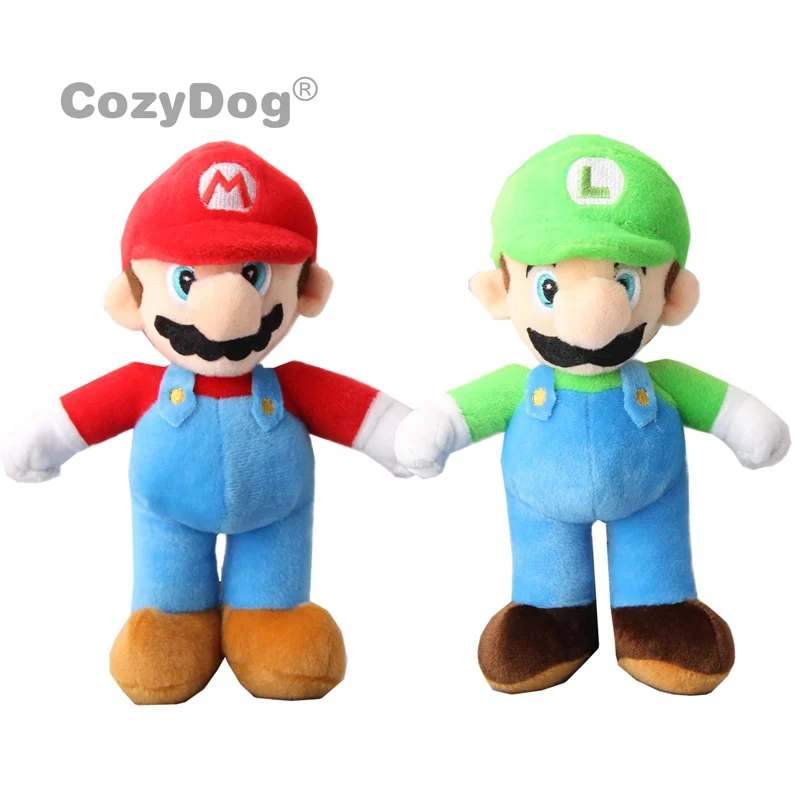 2 pieces 42cm 42 см Марио плюшевые игрушки Марио Луги набивные куклы, игрушки в подарок для детей - Цвет: 2 pieces 42cm