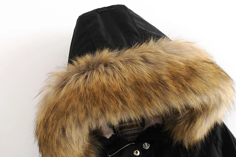 

Cotton Coat Women's 2018 Winter New Style Korean-style WOMEN'S Wear Mid-length Large Fur Collar Hooded Cotton-padded Jacket Wais