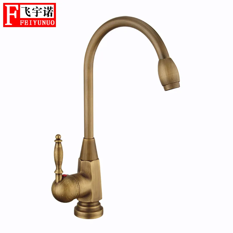

Copper Retro Hot And Cold Mixing Faucet Wholesale Manufacturers Direct Selling European Style Vintage Household Kitchen Rotary L