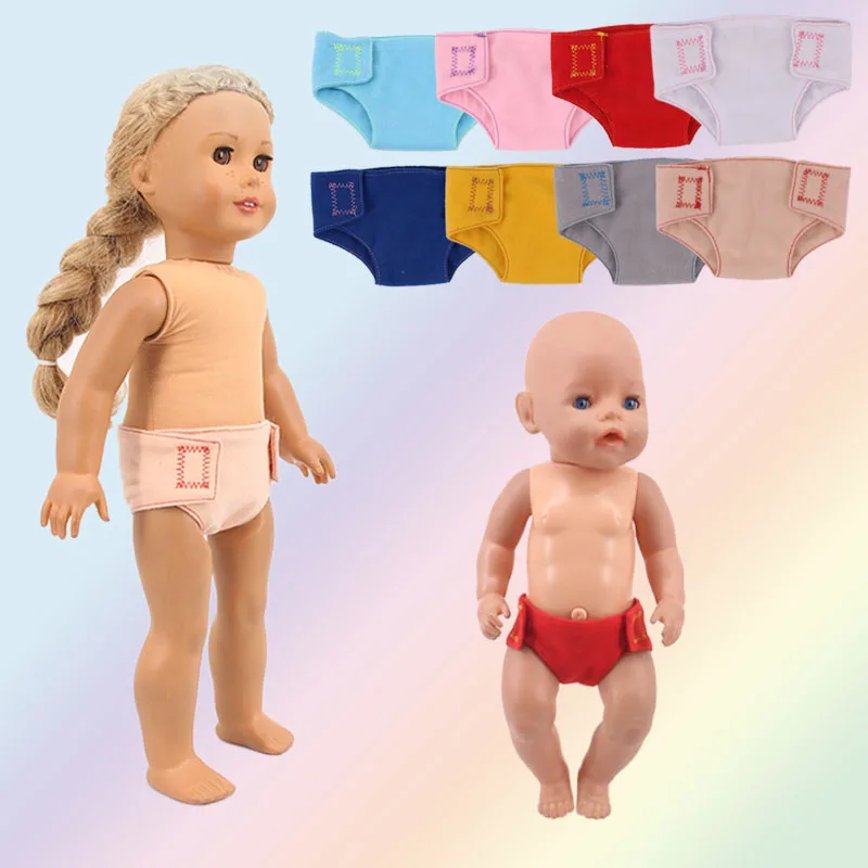 Одежда для кукол 15 однотонных цветов, трусики и нижнее белье для 18 дюймов, американская кукла и 43 см, кукла для новорожденных, для рождества, для маленьких девочек