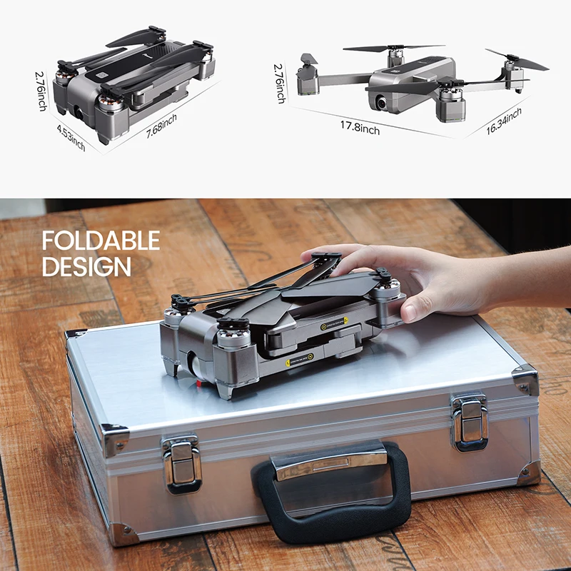 Складной Дрон Potensic D88 5G WiFi FPV GPS возврат с камерой 2K Высокий режим удержания рычаг RC