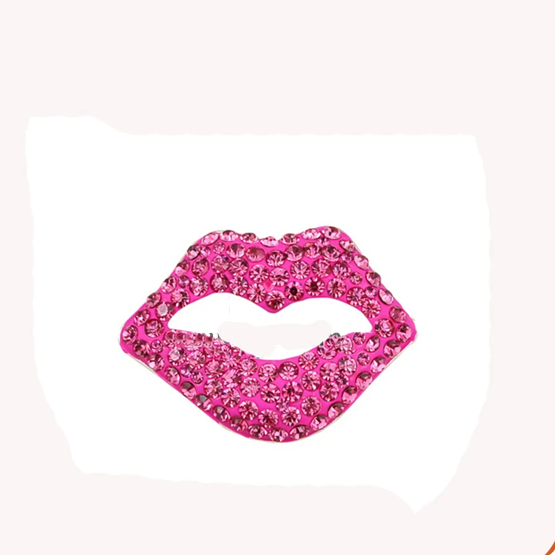 rhinestone pink lips brooch pretty jewelry brooch|jewelry brooch|lip ...