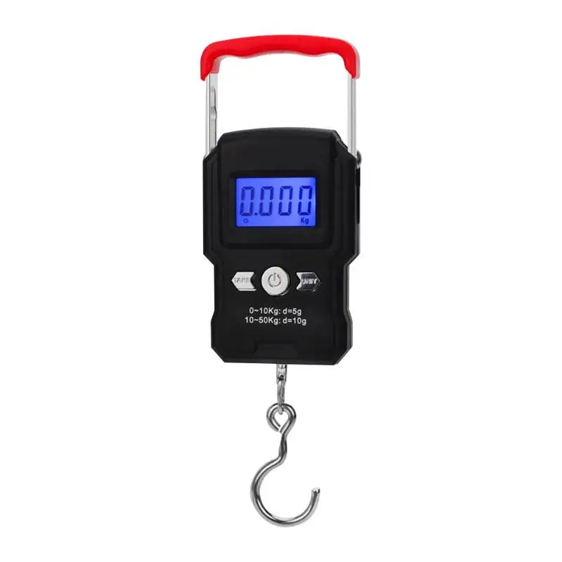 

Portable Mini 50kg Weighting Electronic Scales Practical Travel Luggage Scale with Hook Outdoor Fishing Essential Supplies