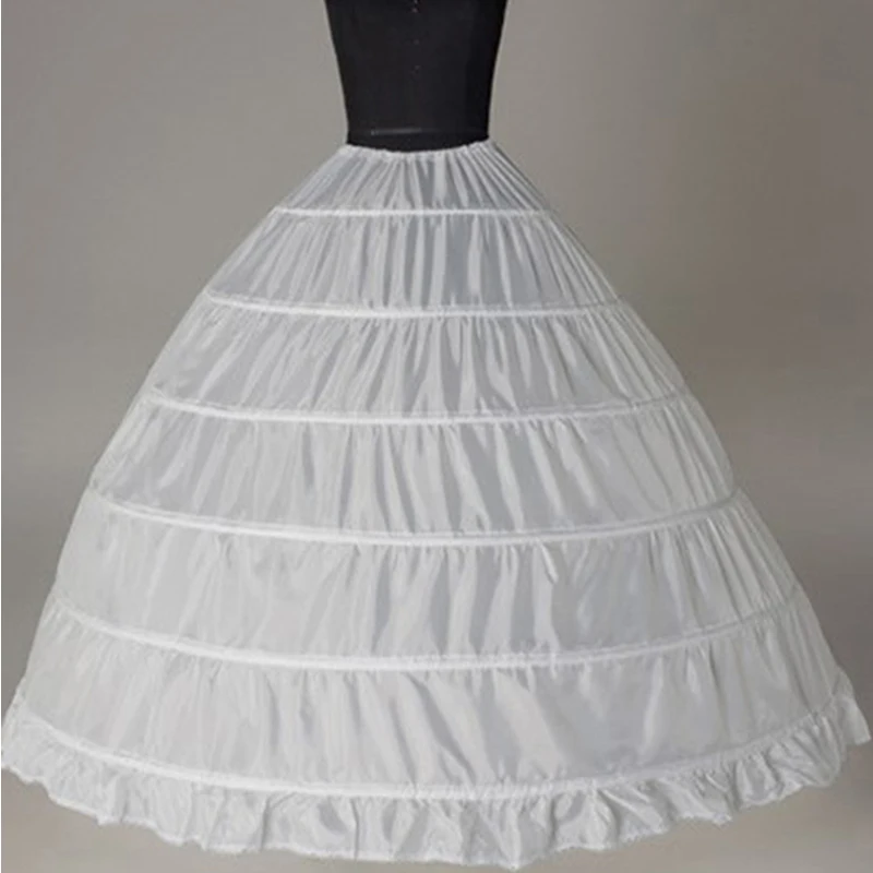 Hot Sale 6 Hoop Petticoat Underskirt For Ball Gown Wedding Dress Underwear Crinoline Bridal Accessories