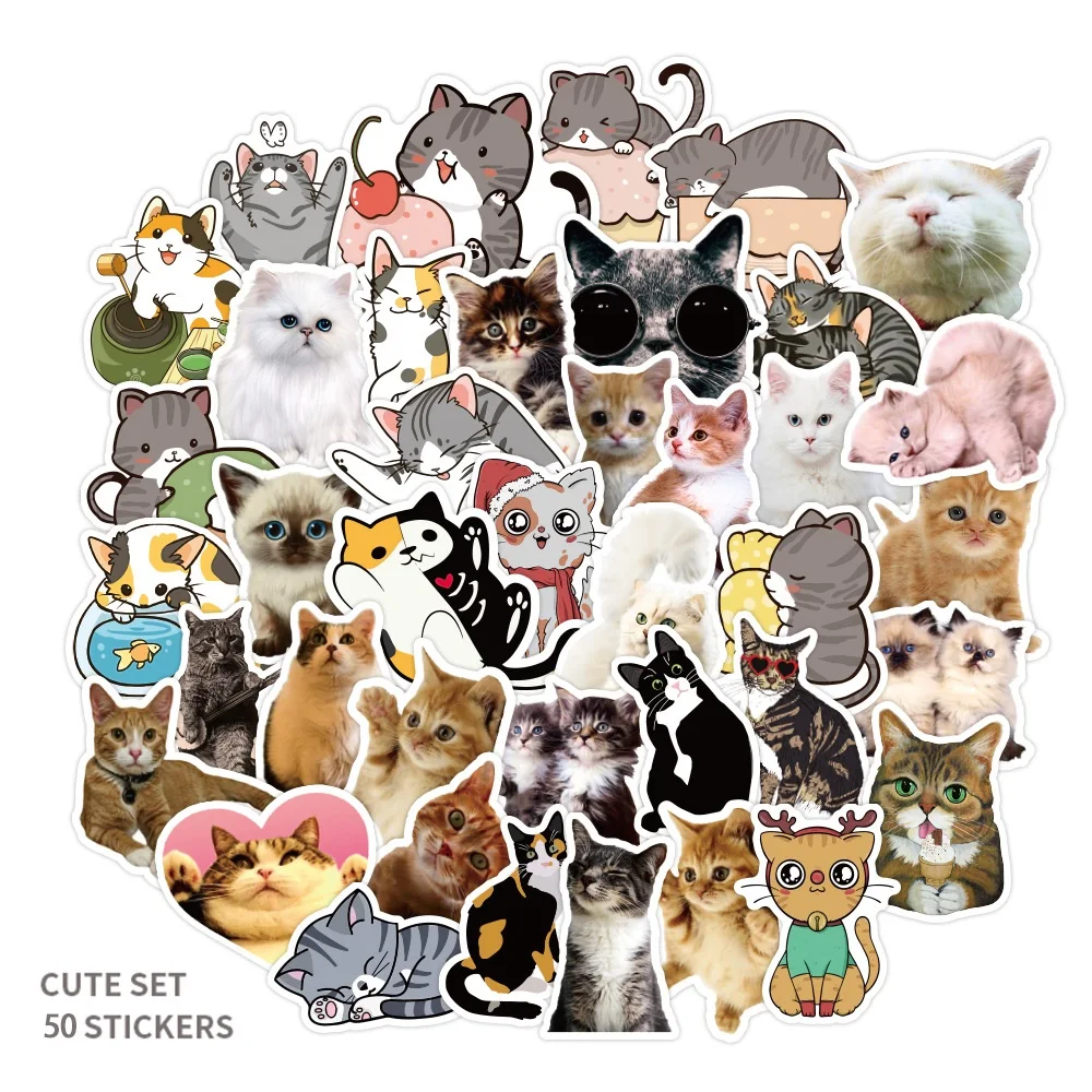 50 шт милый кот Стикеры s для компьютера ноутбука портативного Kawaii кукла