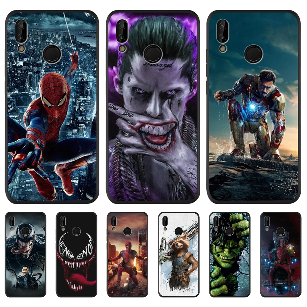 

Marvel luxury For Huawei P8 P10 P20 P30 Mate 10 20 Honor 8 8X 8C 9 V20 20i 10 Lite Plus Pro phone Case back Cover Coque Etui Funda capa shell capinha pattern pattern fashion boy cartoon cool Spider-Man Hulk Deadpool