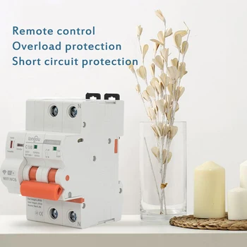 Interruptor de circuito inteligente Tuya 2P 16A-100A, WiFi, temporizador, Control remoto por voz, funciona con Alexa y Google Home 2