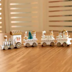 Маленький поезд деревянный Рождественский поезд Орнамент Украшение Декор подарок