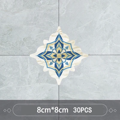Floor Stickers NO.8 30 шт./компл. самоклеющаяся ПВХ керамическая плитка наклейка s Водонепроницаемая настенная виниловая наклейка художественная диагональная напольная наклейка s украшение дома - Цвет: Floor Stickers NO.8